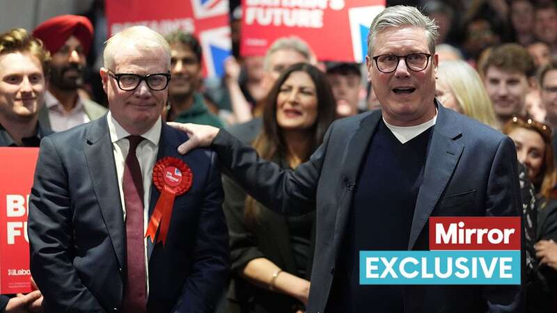 Keir Starmer celebrates with Richard Parker, Labour