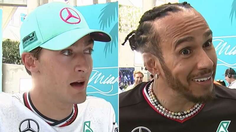 Lewis Hamilton was a happy man after the Miami Grand Prix (Image: Sky Sports)