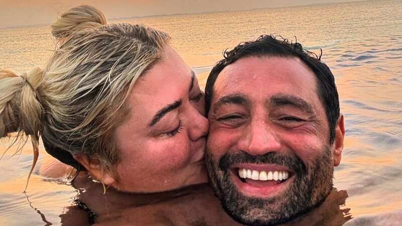 Gemma Collins and Rami Hawash kiss in the sea during romantic pre-wedding trip