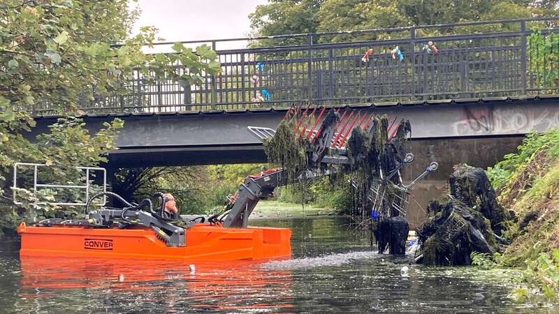 Hundreds of bags of rubbish and were 50 trolleys found (Image: Hull City Council/SWNS)