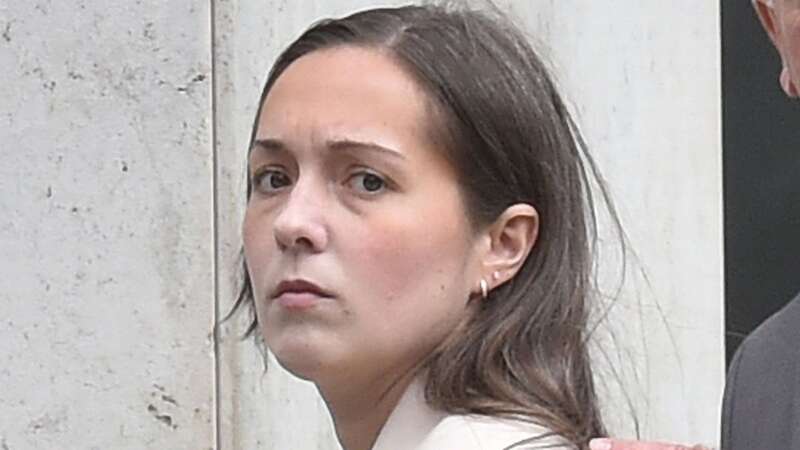 Rebecca Joynes outside Manchester Crown Court where she was charged with engaging in sexual activity with a child (Image: Steve Allen)