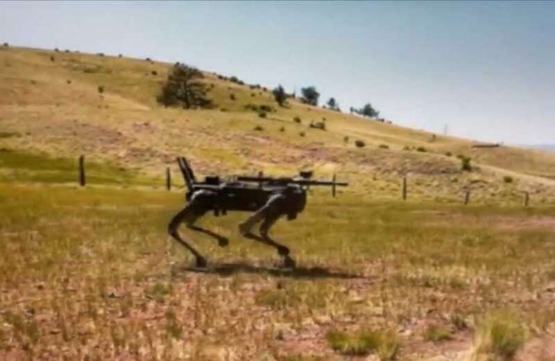 See what onlookers think of the Terminator-style quadruped below