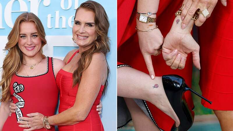 Brooke Shields showed off her matching tattoos with daughter Rowan Francis (Image: FilmMagic)