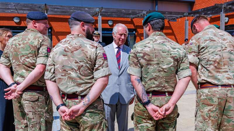 King Charles made a last minute, suprise visit to an Army barracks (Image: Jonathan Buckmaster)