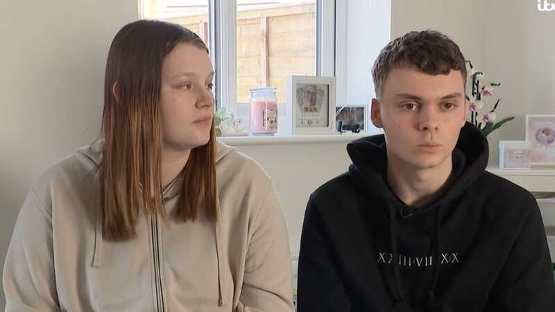 Parents Caitlin and Reece have bravely shared their tragedy (Image: ITV)