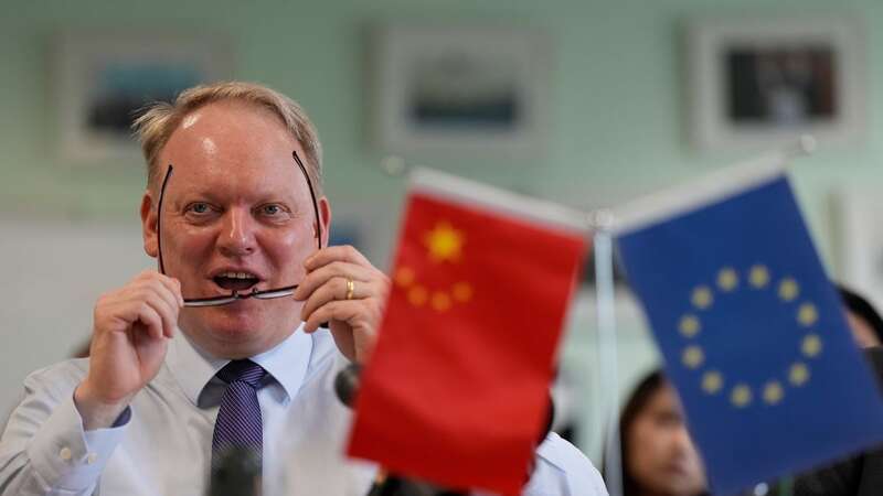 President of the European Union Chamber of Commerce in China Jens Eskelund speaks during a press conference for European Chamber in Beijing, China (Image: Copyright 2024 The Associated Press. All rights reserved)