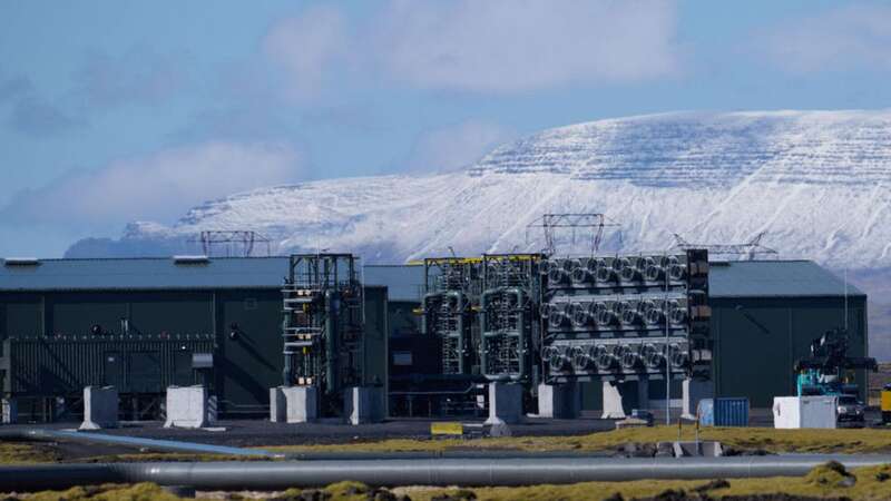 The new plant of Swiss start-up Climeworks is pictured in Hellisheidi (Image: AFP via Getty Images)