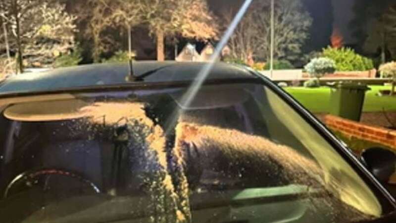 Cars have allegedly been covered in flour, glue and fake parking tickets (Image: Courtesy of Aaron Bellwald / SWNS)