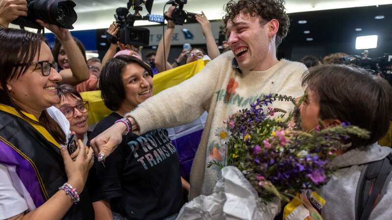 Eurovision champ Nemo overcome with emotion as they receive hero