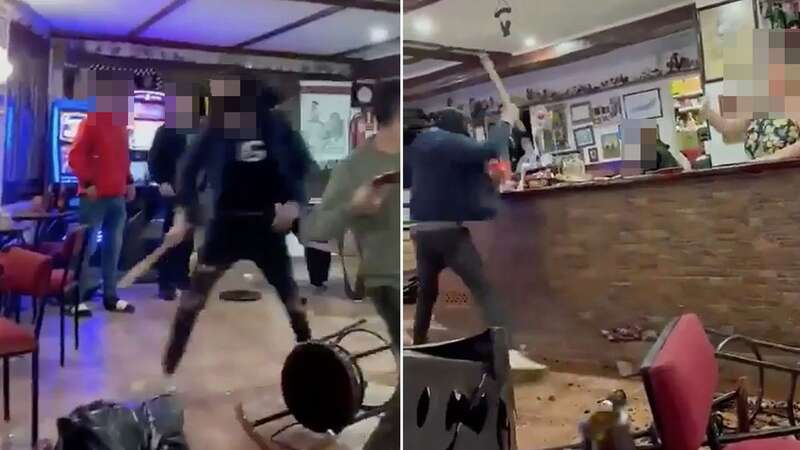 Brawl breaks out at British-run pub with bar stools and baseball bats thrown