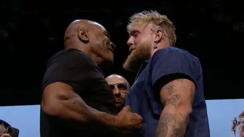 Mike Tyson and Jake Paul face off (Image: MVP)