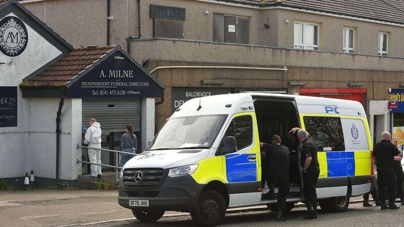 A number of forensic officers were seen at A. Milne Independent Funeral Director