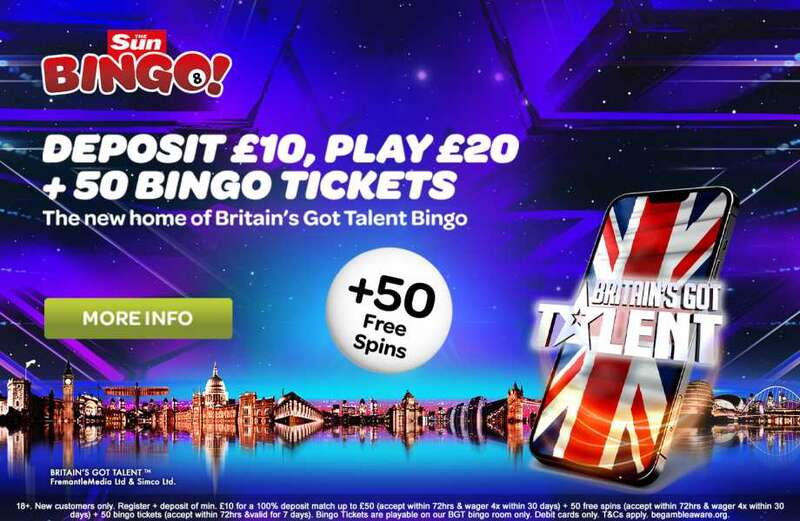 Sun Bingo has an EXCLUSIVE Britain’s Got Talent room and welcome offer