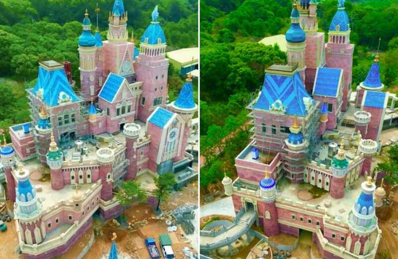 Pictures show the magnificent construction resembling the Disney Cinderella castle