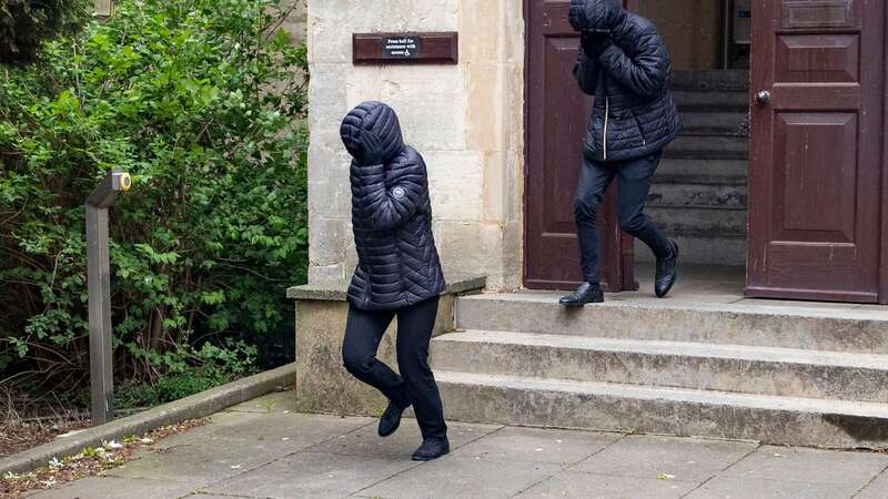 Sophie Harvey and Elliot Benham leave Gloucester Crown Court (Image: Tom Wren / SWNS)