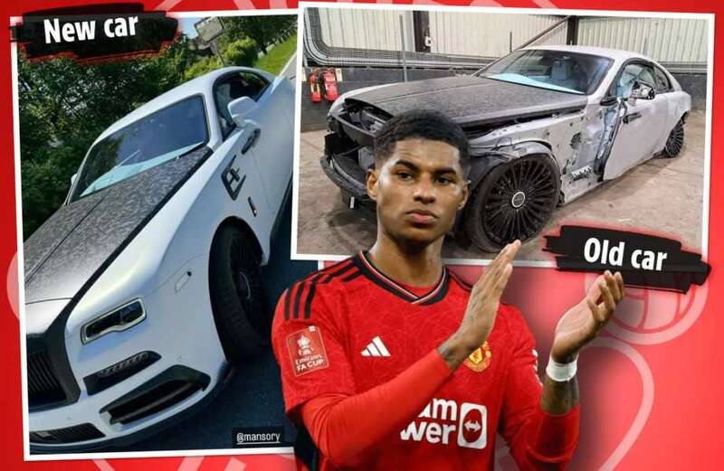 Pictures reveal wreck of Marcus Rashford