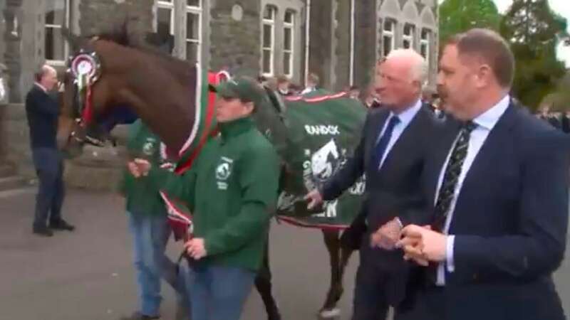 Willie Mullins with I An Maximus at his old school