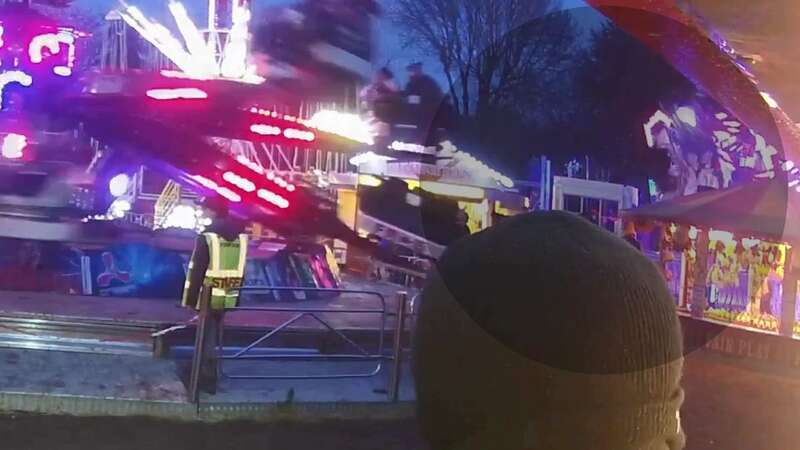 Terrifying moment mum hurled off fairground ride as helpless daughter watches on