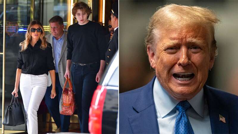 Melania Trump and son Barron have stayed away from the trial (Image: GC Images)