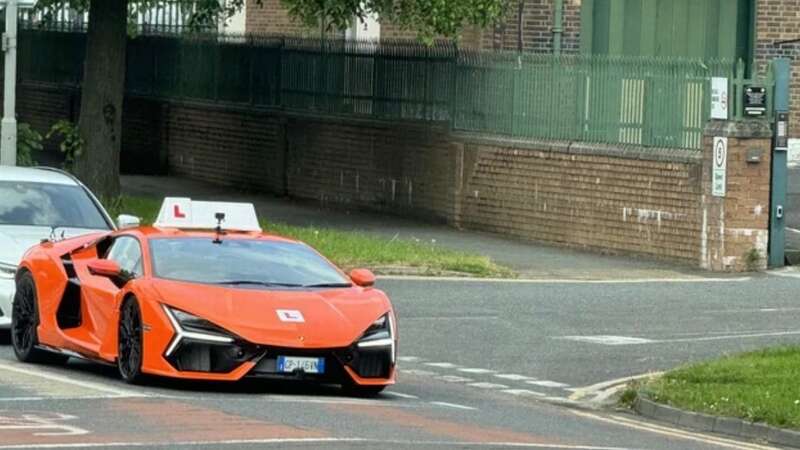 The Lamborghini was spotted on the streets of Liverpool (Image: Reddit)