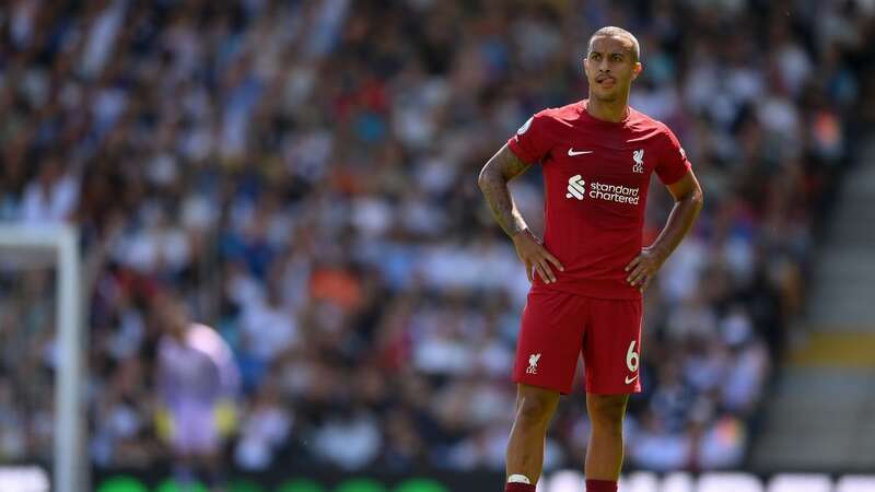 Thiago Alcantara of Liverpool looks on during the Premier League match between Fulham FC and Liverpool FC (Image: Mike Hewitt)