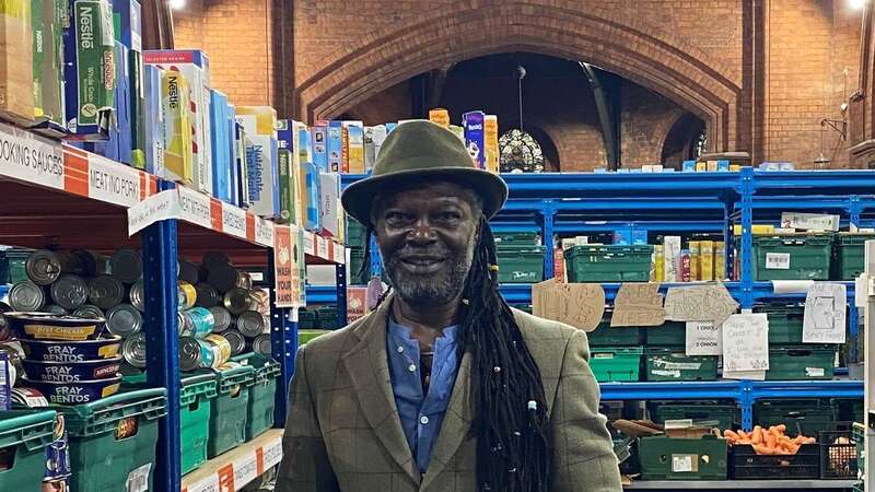 Levi Roots visiting Norwood and Brixton Foodbank. (Image: SWNS)