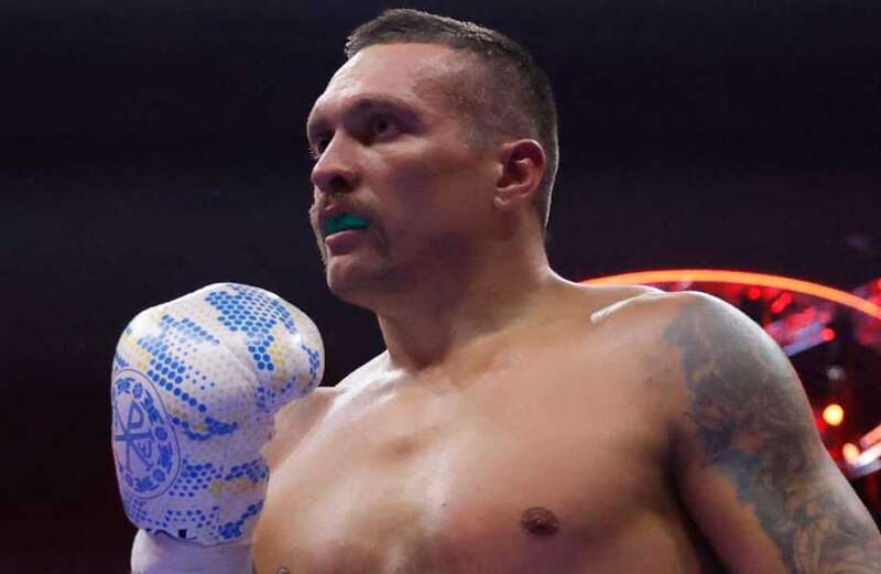 Scroll down to watch the incredible moment giant Fury was knocked down by Usyk