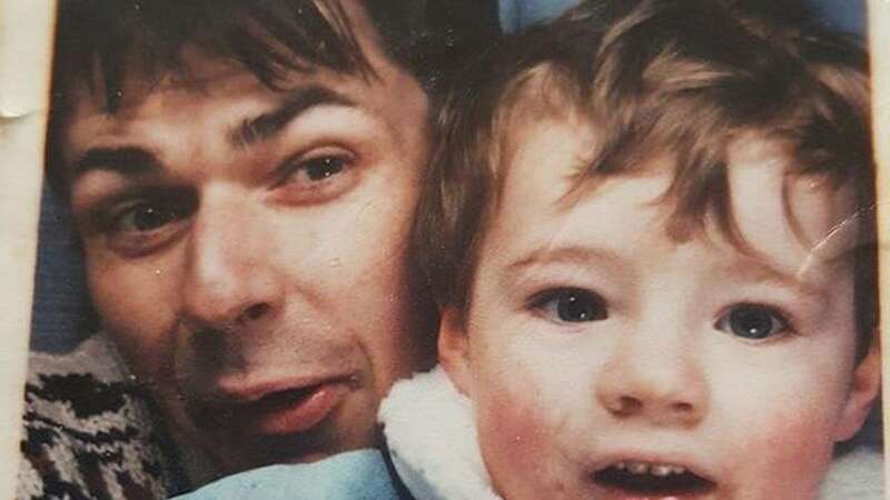 Campaigner Jason Evans with his father, Jonathan, who died when he was four years old (Image: PA)