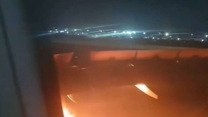 Horror moment plane forced to make emergency landing after bursting into flames