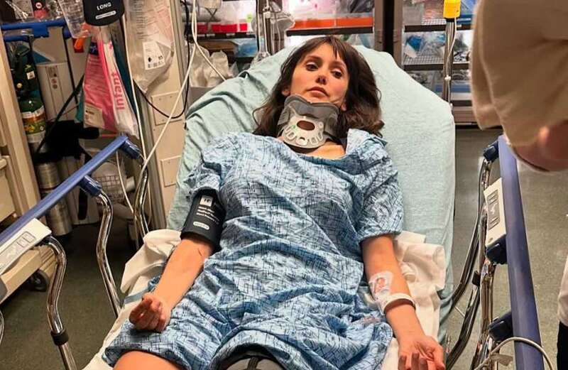 Nina shared photos from the terrifying accident