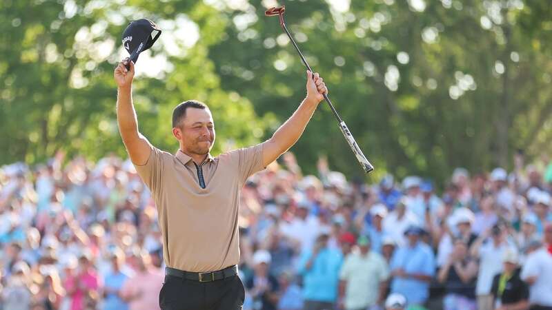 Xander Schauffele of the United States celebrates after winning on the 18th green during the final round of the 2024 PGA Championship at Valhalla Golf Club. (Image: Getty Images)