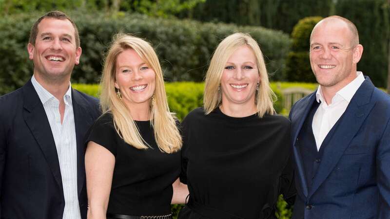 Mike Tindall and Zara Phillips with Peter Phillips and Autumn Phillips (Image: UK Press via Getty Images)