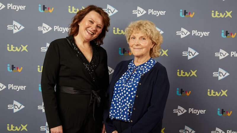 Jo Hamilton with actress Monica Dolan, who played her in the hit ITV drama