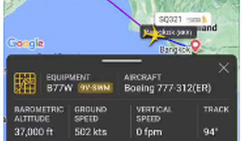 Flight map shows exact moment plane 