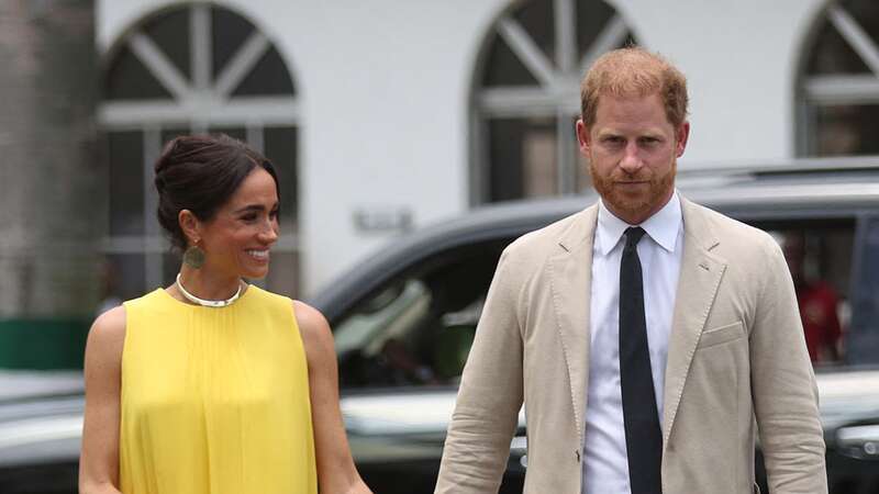 Meghan and Harry enjoyed a swanky anniversary meal with friends (Image: AFP via Getty Images)