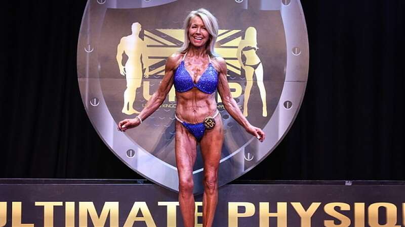 Linda Young, the 68-year-old body builder competing at the UK Ultimate Physique Scottish Open 2024 (Image: Alex Wightman/SWNS)