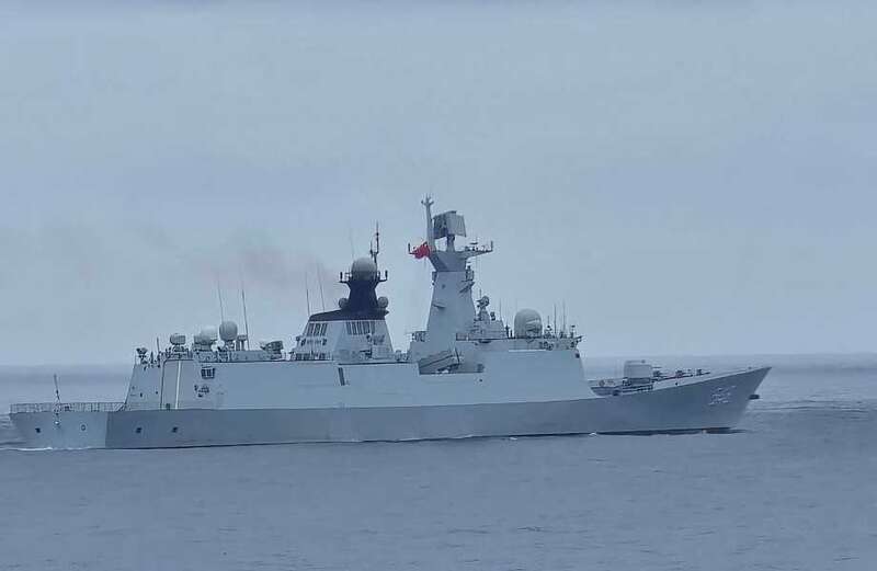 Watch the frightening moment Chinese warships flood the waters close to Taiwan