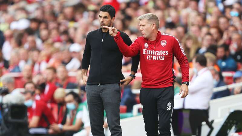 Mikel Arteta [L] and Steve Round had a disagreement over whether to sign David Raya (Image: (Photo by Julian Finney/Getty Images))