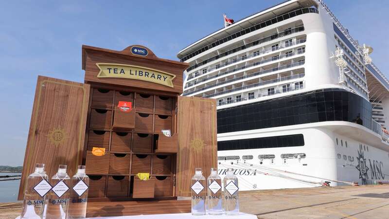 The new Tea Library on board MSC Virtuosa, which sails from Southampton this summer, stocks hundreds of Brits’ most-loved tea brands as well as British tap water at different levels of hardness, for an authentic cuppa from home. (Image: PinPep)