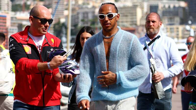 Lewis Hamilton in the Monaco paddock for media day on Thursday (Image: Formula 1 via Getty Images)