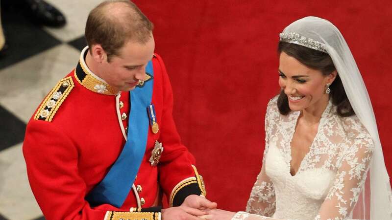 Prince William puts the ring on Princess Kate