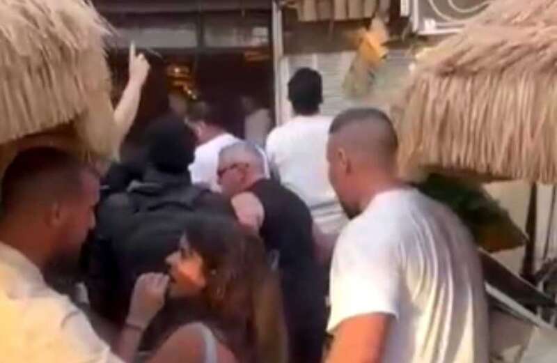 Watch the first terrifying moments after the bar collapsed last night