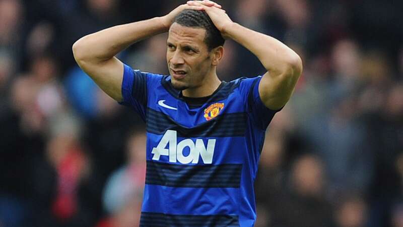 Rio Ferdinand reacts to Manchester United losing out on the 2011/12 Premier League title to Manchester City (Image: Michael Regan/Getty Images)