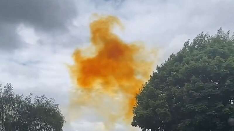 Mysterious orange cloud fills sky as locals baffled with 