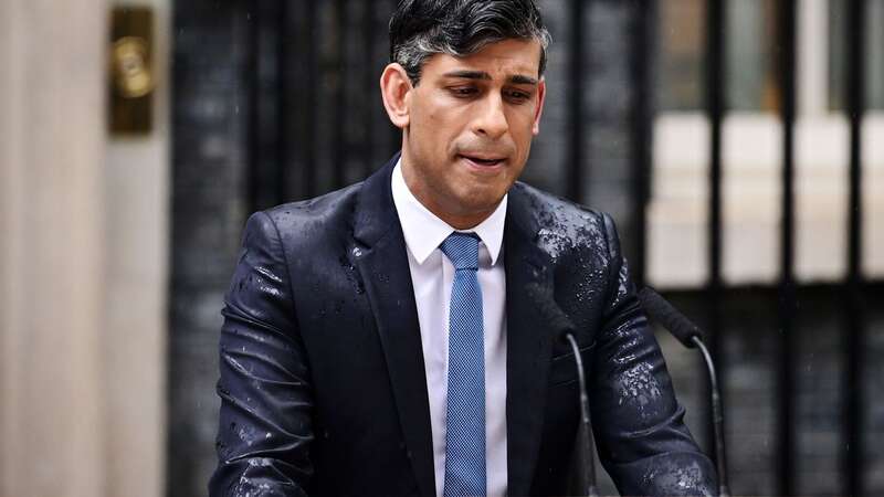 Rishi Sunak took a drenching as he announced the date for the General Election