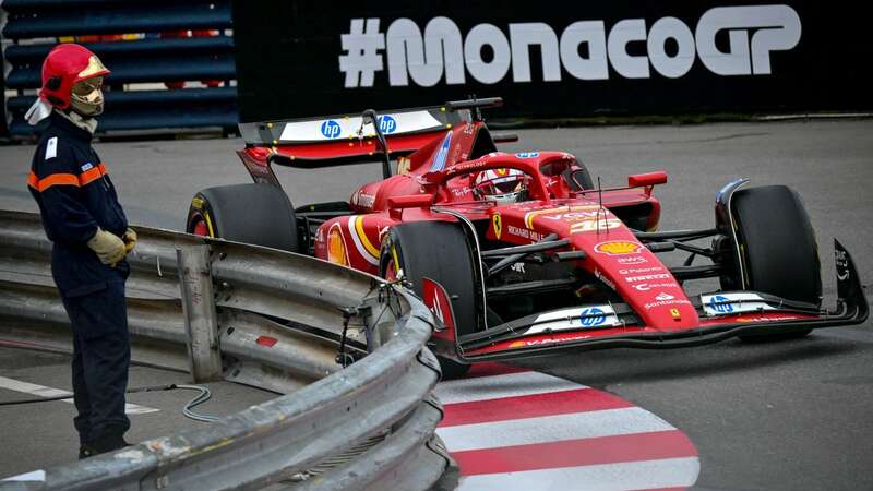 Charles Leclerc on track in his Ferrari during qualifying for the Monaco Grand Prix (Image: AFP via Getty Images)