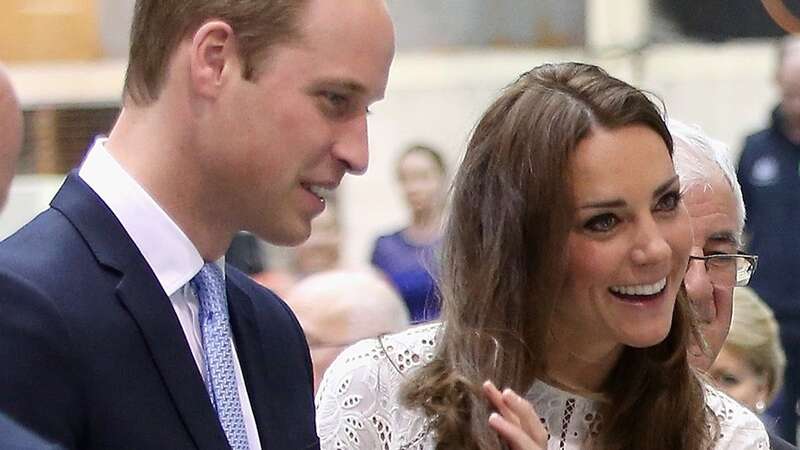 Kate Middleton and Prince William watch a shearing demonstration as they visit the Sydney Royal Easter Show in Sydney (Image: Getty)