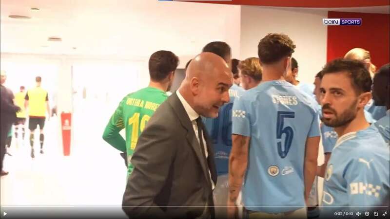 Pep Guardiola snaps back at Bernardo Silva at half-time of FA Cup final loss (Image: Photo by OLI SCARFF/AFP via Getty Images)