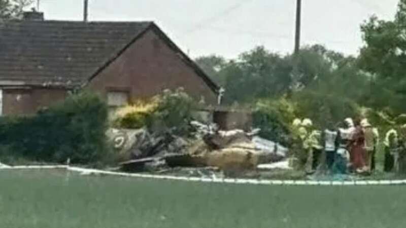 The aircraft crashed in a field in Lincolnshire