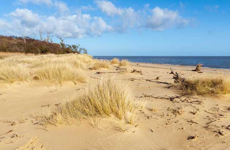 The way to get to the beach is a single footpath, so don